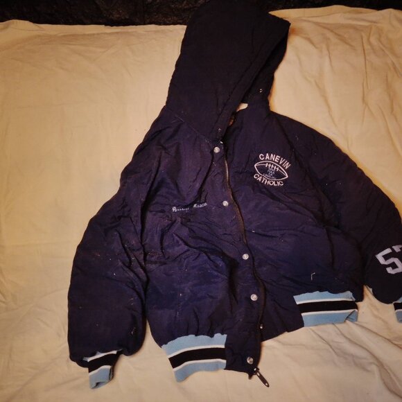 Vintage 1990 Canevin Catholic AA state championship WPIALfootball hooded coat. - Picture 7 of 7
